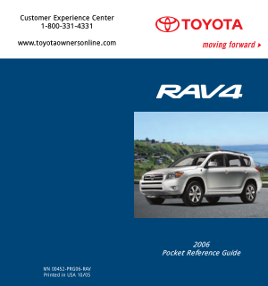 2006 Toyota RAV4 Pocket Reference Guide